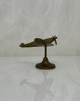 Vintage Brass Airplane on Stand