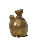 Vintage Brass Squirrel Trinket Container