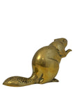 Vintage Brass Beaver Sculpture-10.5 Inches Long