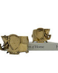 Vintage Brass Elephant Cachepots- A Pair