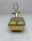 Vintage Brass Antelope Trinket Box