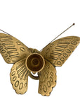Vintage Brass Butterfly Candleholders - A Pair