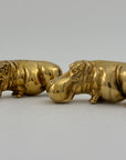 Vintage Brass “House Hippos” – Pair of Brass Figurines