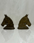 Vintage Brass Horse Head Bookends – Equestrian Mid-Century Set