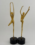 Tall Vintage Brass Ballerina Figurines – Set of Two