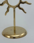 Vintage Brass Sun, Moon & Star Candlestick Trio – Celestial Mid-Century Modern Candle Holders