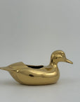Vintage Brass Duck Stash Pot
