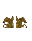 Vintage Brass Pegasus Bookends-A Pair