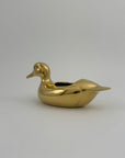 Vintage Brass Duck Stash Pot