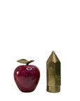 Vintage Apple with Brass Pencil Trinket Holder- A Set