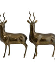 Vintage Brass Kudu Antelope Pair