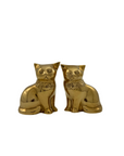 Small Vintage Brass Cat Figurines-A Pair