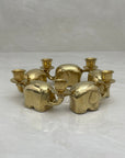 Vintage Brass Elephant Circle- A Set of Five