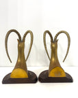 Vintage Sarréid Ltd. Brass Ibex Sculptures — Made in Spain, Mid-Century Modern Elegance
