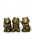 Vintage Brass Frog Sports Players-A Set of Three