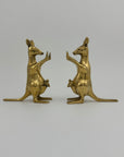 Vintage Brass Kangaroo Bookends-A Pair