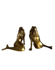 Vintage Brass Mermaid Pair
