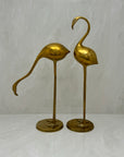Vintage Tall Brass Cranes-A Pair