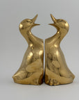 Vintage Brass Duck Bookends-A Pair