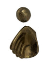 Vintage Brass Baseball Glove and Ball-A Two Piece Set