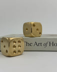 Vintage Brass Dice-A Pair