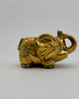 Small Vintage Brass Elephant Stash Pot / Ashtray / Trinket Holder