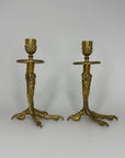 Brass Claw Candlesticks