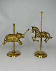 Vintage Brass Carousel Pair