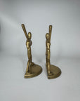 Vintage Brass Baseball Bookends-A Pair by Enesco