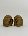 Vintage Brass Lion Bookends- A Pair