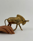Vintage Brass Bull Figurine
