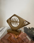 Vintage Mid-Century Modern Abstract Brass Fish Sculpture - 6 inches