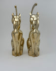 Vintage Pair of Dolbi Cashier Brass Cats – Hollywood Regency Statement Set-17”
