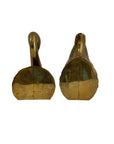 Vintage Brass Swan Bookends- A Pair