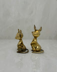 Vintage Brass Mice-A Pair