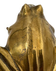 Vintage Brass Frog Figurine – Mid-Century Modern Toad Sculpture | Hollywood Regency Paperweight