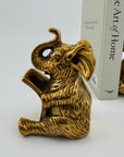 Vintage Brass Elephants Bookends-A Pair