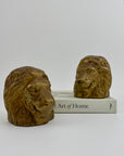 Vintage Brass Lion Bookends- A Pair