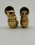 Pretty Brass Ballerina Slippers -A Pair