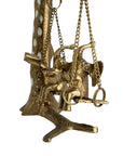 Vintage Brass & Mother of Pearl Elephant Swing