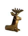Vintage Brass Reindeer Sculpture