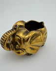Small Vintage Brass Elephant Stash Pot / Ashtray / Trinket Holder