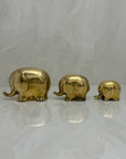 Vintage Brass Elephant Family-A Set of Three