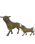 Vintage Brass Bull Figurines – Pair of Mid-Century Modern Bulls