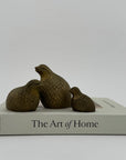 Vintage Brass Quail Family- A Three Piece Set