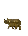 Vintage Brass Rhinoceros – Mid-Century Modern Safari Sculpture | Brass Figurine