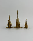 Vintage Brass Fish-A Set of Three