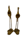 Vintage Tall Brass Cranes – Pair of Mid-Century Modern Heron Sculptures