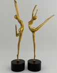 Tall Vintage Brass Ballerina Figurines – Set of Two