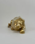 Rare Vintage Brass Lion Sculpture – Cubist Style – Substantial & Luxurious
